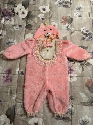 Costume coniglietto rosa neonato/a
