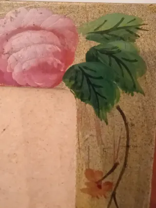 Cornice portafoto decorata con rose