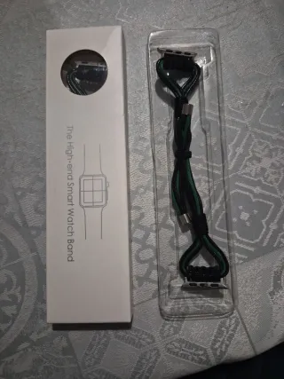 Correa Smartwatch Alta Gama Negro/Verde 2piezas