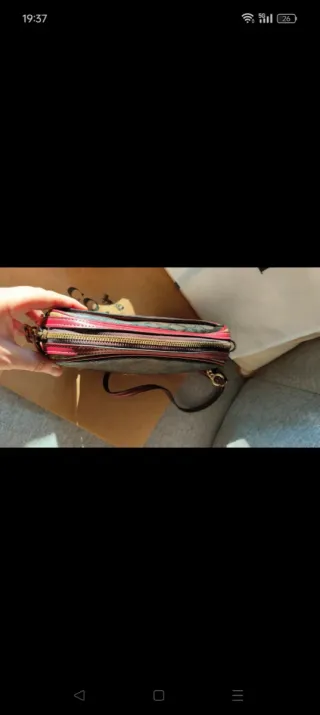 Bolso Coach Marrón y granate Original