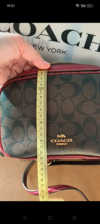Bolso Coach Marrón y granate Original