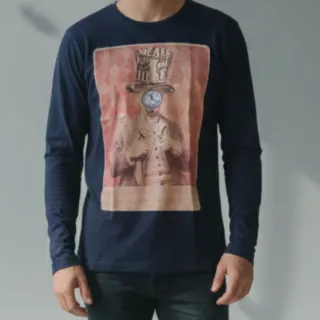 Camiseta manga larga azul Antony Morato