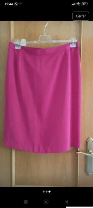 Conjunto falda y camisa rosa