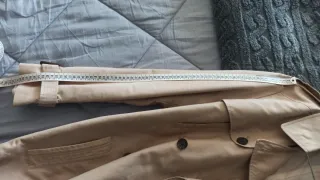 Cappotto trench beige doppiopetto 100% cotone