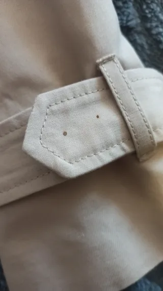 Cappotto trench beige doppiopetto 100% cotone