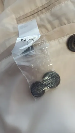 Cappotto trench beige doppiopetto 100% cotone