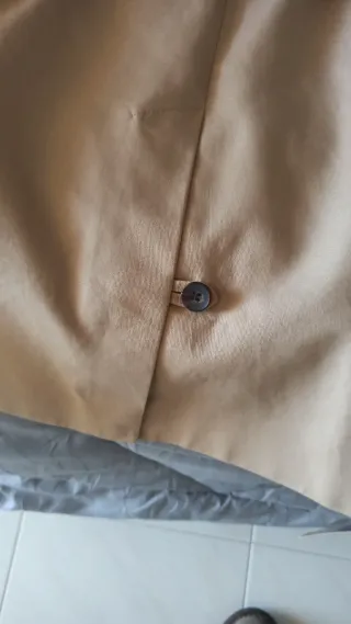 Cappotto trench beige doppiopetto 100% cotone