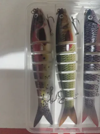 Set 3 señuelos pesca articulados