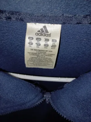 Chaqueta Polar Adidas Azul Marino Cremallera Larga