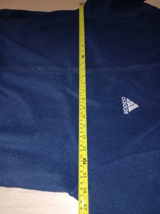 Chaqueta Polar Adidas Azul Marino Cremallera Larga