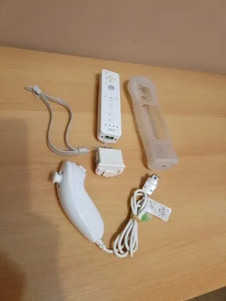 Mando Wii motion plus + Nunchuk + funda mando
