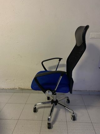 Silla de Oficina Ergonómica Negra/Azul
