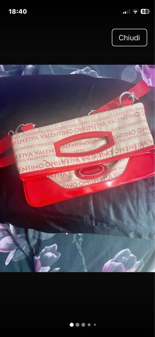 Borsetta Valentino Rossa Mano/Tracolla