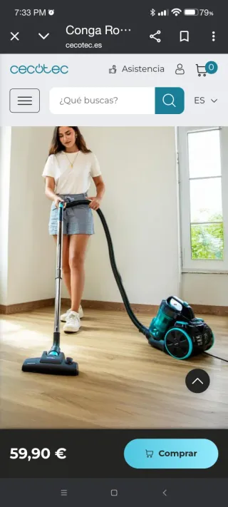 Aspirador Conga Rockstar Cecotec 890W