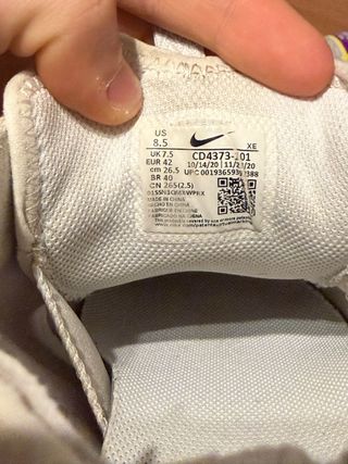 Zapatillas Nike React Vision Blancas Talla 42