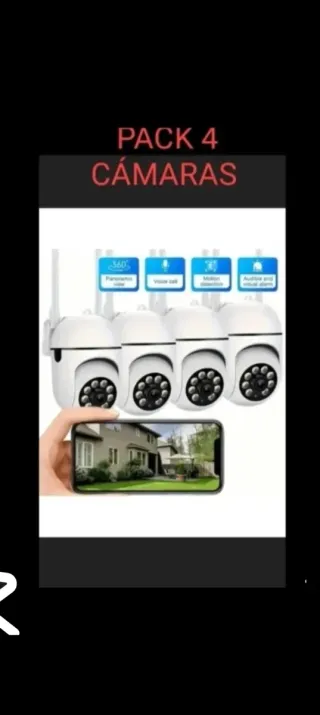 Pack 4 Cámaras Seguridad WiFi