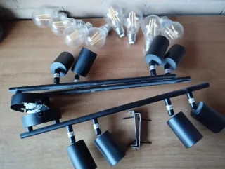 2 Lámparas para salón con 8 bombillas