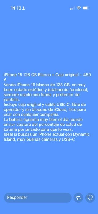 iPhone 15 blanco
