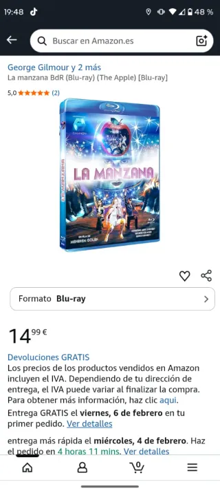 La manzana BdR (Blu-ray) (The Apple)