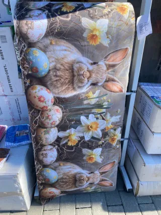 Tappeto antiscivolo con coniglietti e uova