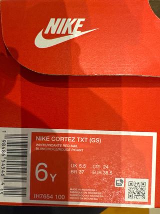 Zapatillas Nike Cortez textiles Talla 38.5