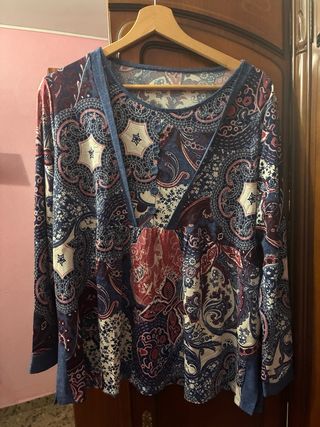 Jersey fino estampado manga larga