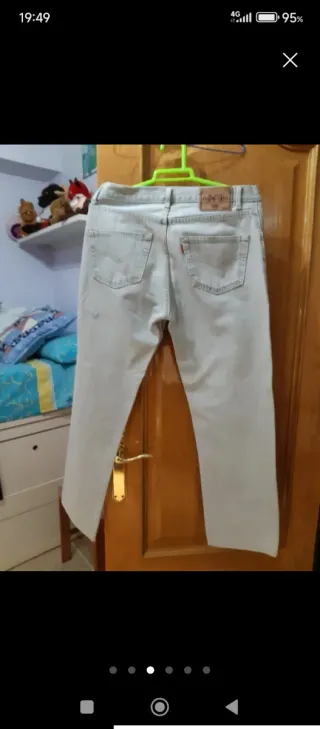 Pantalón vaquero beige hombre Talla M