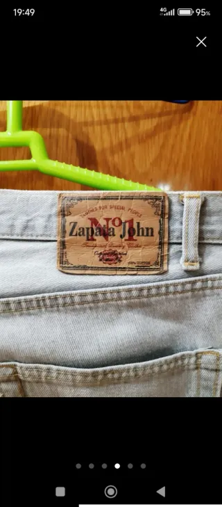 Pantalón vaquero beige hombre Talla M