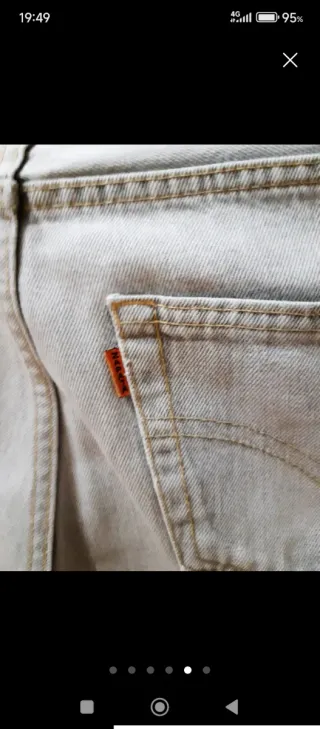 Pantalón vaquero beige hombre Talla M