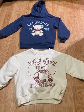 Lote 2 sudaderas niños unisex 5 años