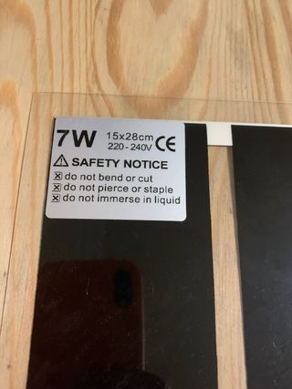 Placa Calefactora Reptiles 7W. resistencia manta