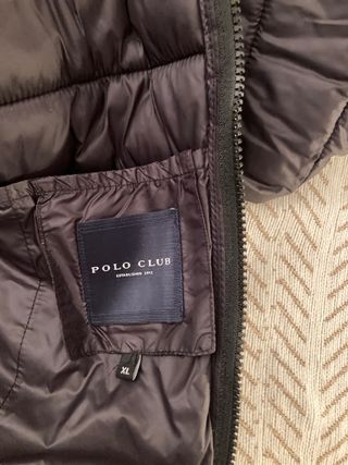 Abrigo plumífero negro Polo Club