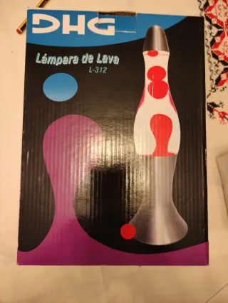 Lámpara de lava azul