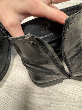 Stivali neri biker con fibbia e cerniera | num. 40