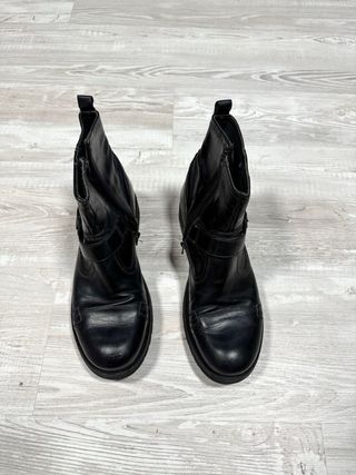 Stivali neri biker con fibbia e cerniera | num. 40