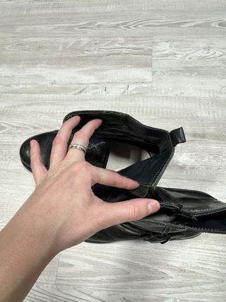 Stivali neri biker con fibbia e cerniera | num. 40