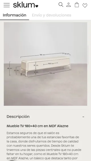 Mueble TV Alazne Marrón Camel