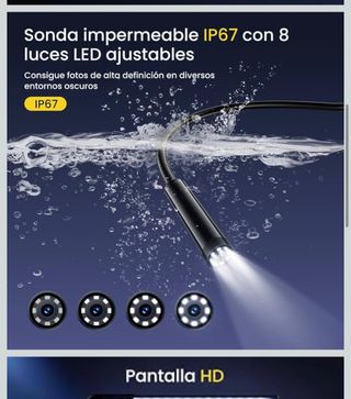 Cámara de Inspección Maxpow HD IP67 5M