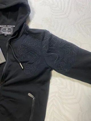 Tuta Philipp Plein M ricamo nero