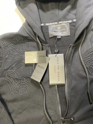 Tuta Philipp Plein M ricamo nero