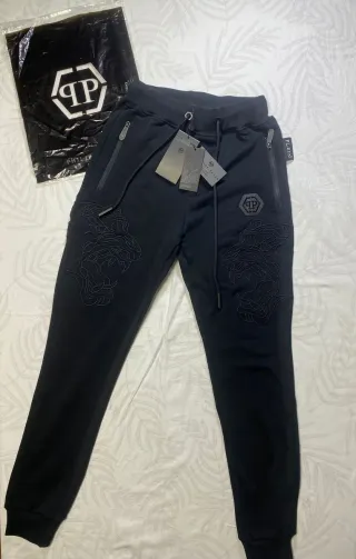 Tuta Philipp Plein M ricamo nero