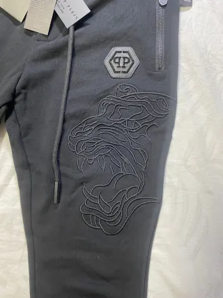 Tuta Philipp Plein M ricamo nero