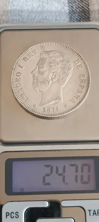 Moneda 5 Pesetas 1871