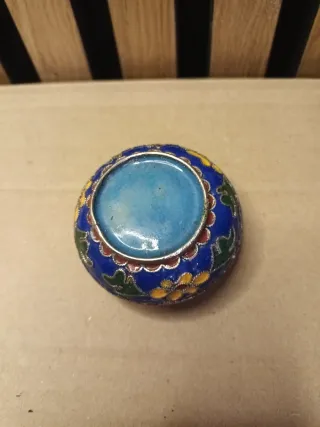 Joyero/Pastillero Vintage Flores Azules