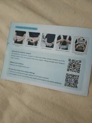 Mochila Portabebés Ergonómica Gris