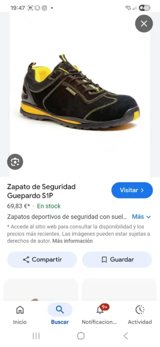 Zapato de Seguridad KARPPA Guepardo S1P