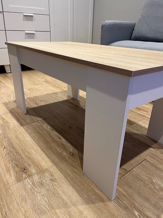 Mesa de centro elevable madera