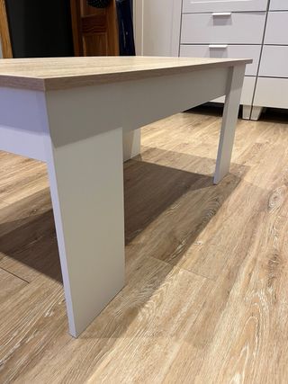 Mesa de centro elevable madera