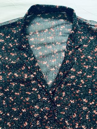 Blusa Larga Estampada Flores