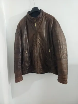 Chaqueta Piel Massimo Dutti Reversible XL